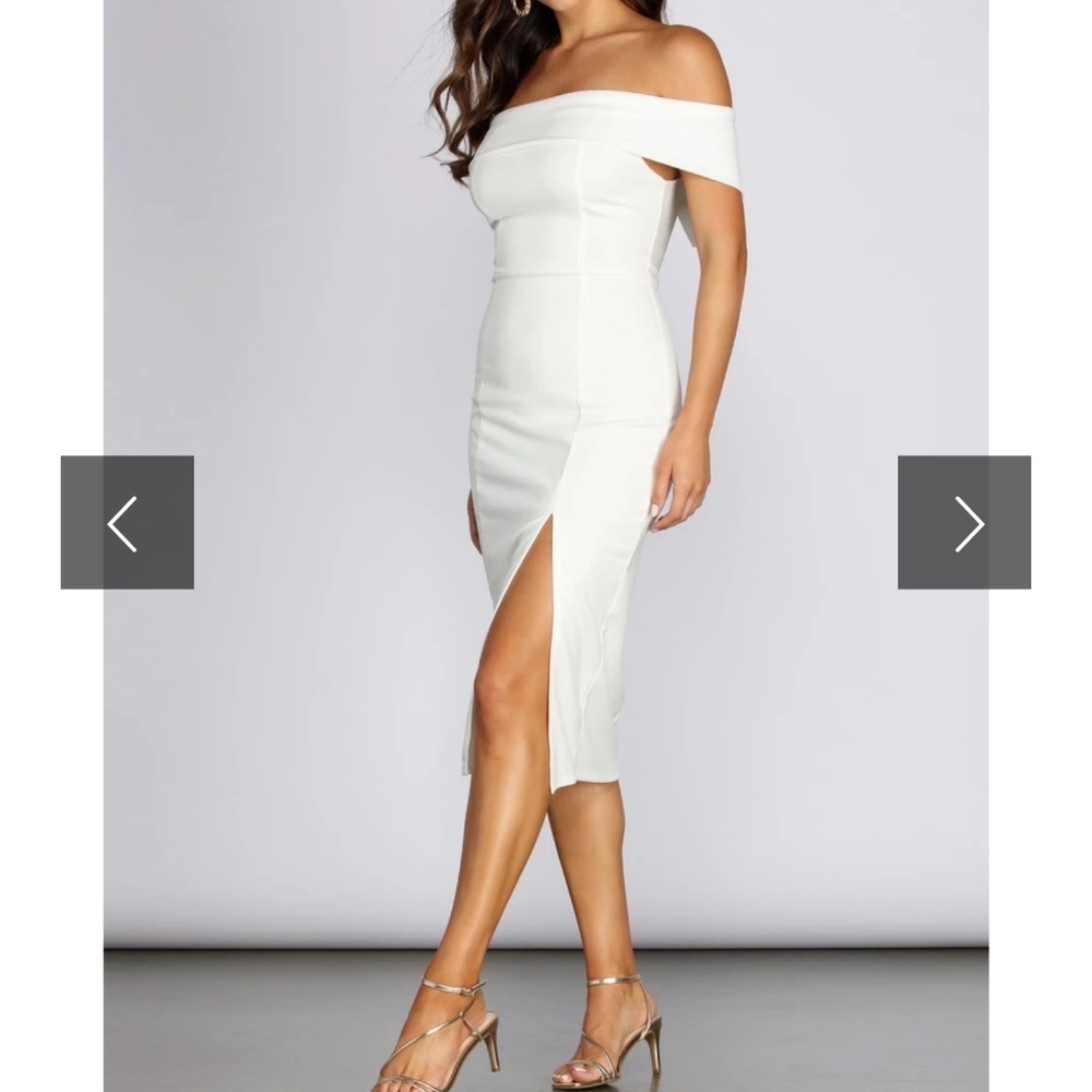 Windsor Kate Formal Crepe Midi Dress